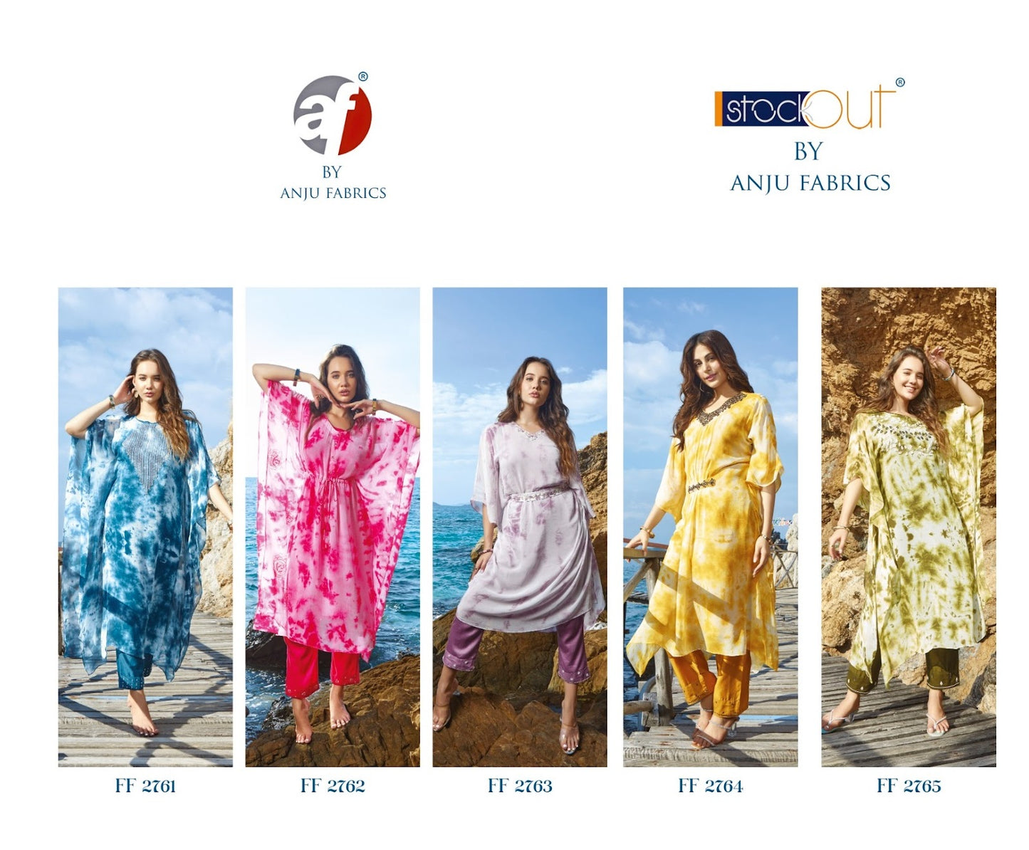 Fashion Fever Vol 3 Af Georgette Kaftan Pant Set Wholesale Price