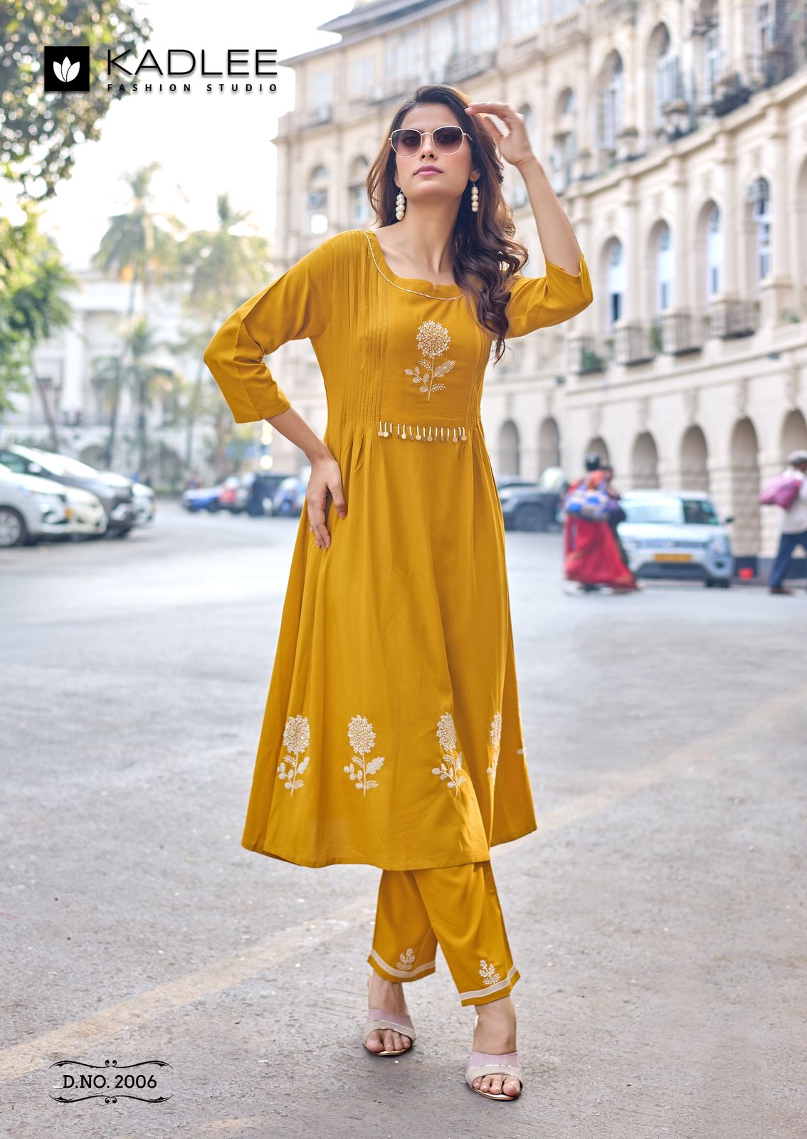 Fashion Queen Kadlee Heavy Rayon Kurti Pant Set Wholesaler Gujarat