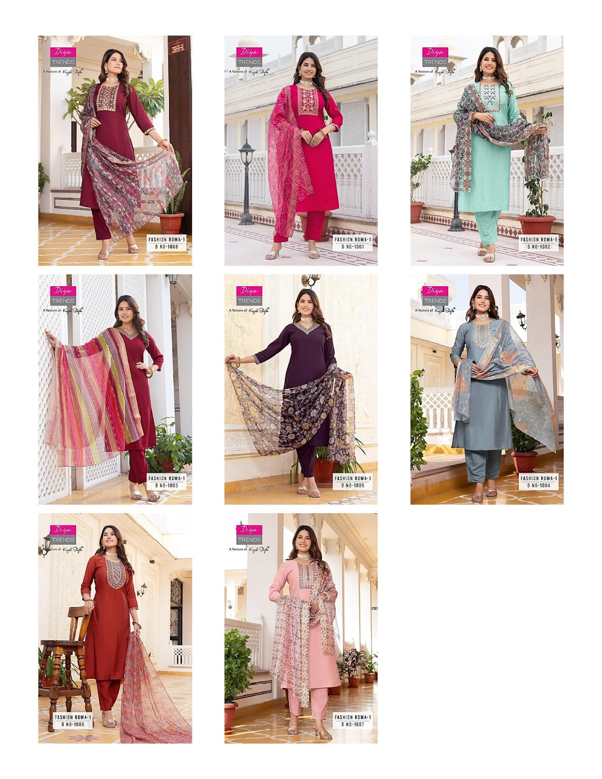Fashion Roma Diya Trends Roman Silk Readymade Pant Style Suits Wholesaler Ahmedabad