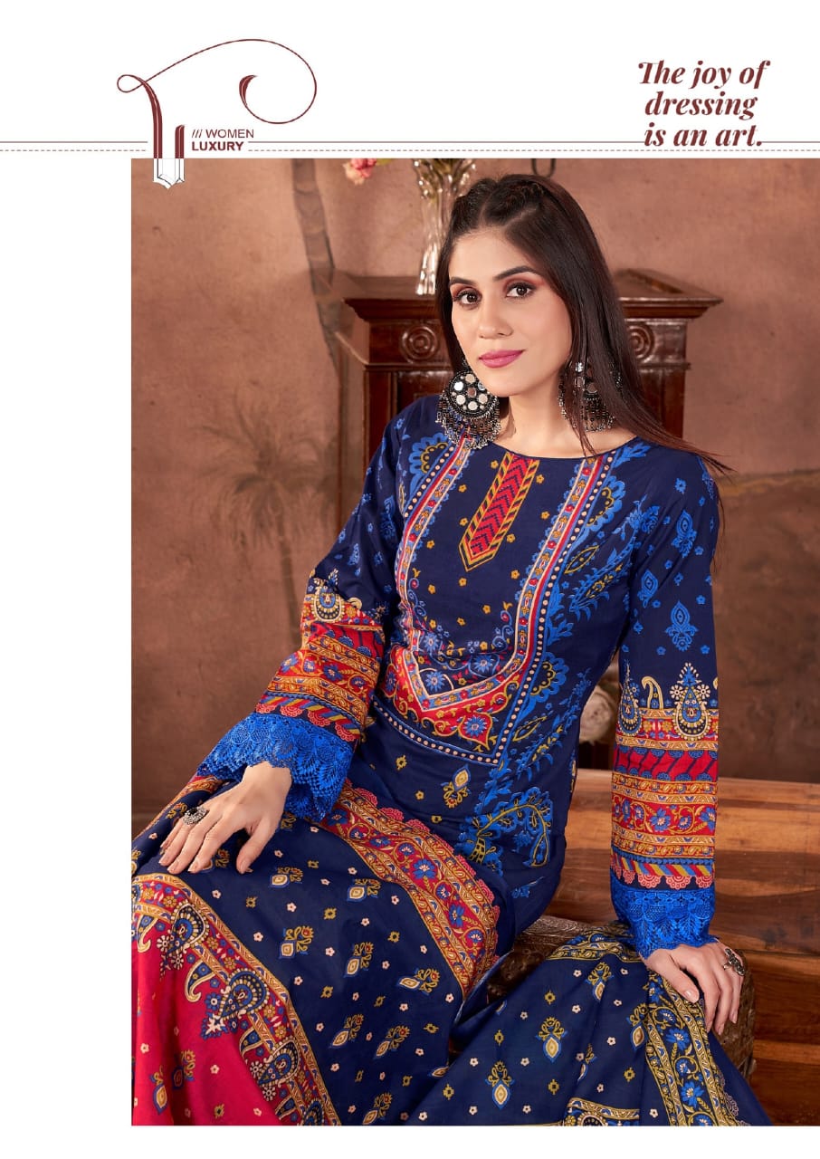 Fazilat Vol 5 Keshar Cotton Karachi Salwar Suits Wholesaler Ahmedabad