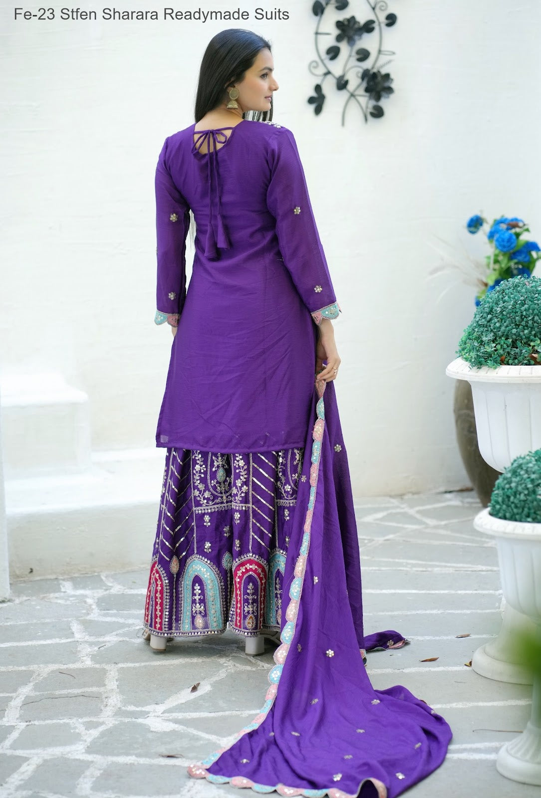 Fe-23 Stfen Chinon Readymade Sharara Suits Supplier Gujarat