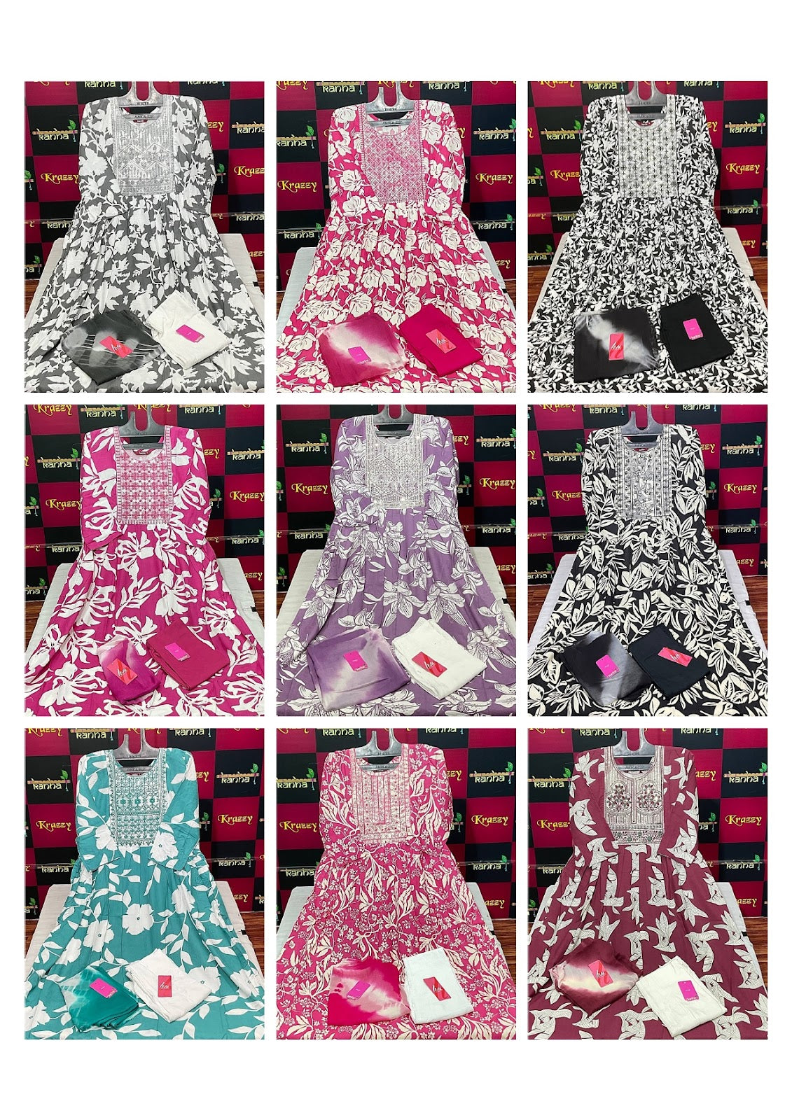 Feeding Queen 080325 Kanha Reyon Readymade Pant Style Suits Wholesaler Gujarat