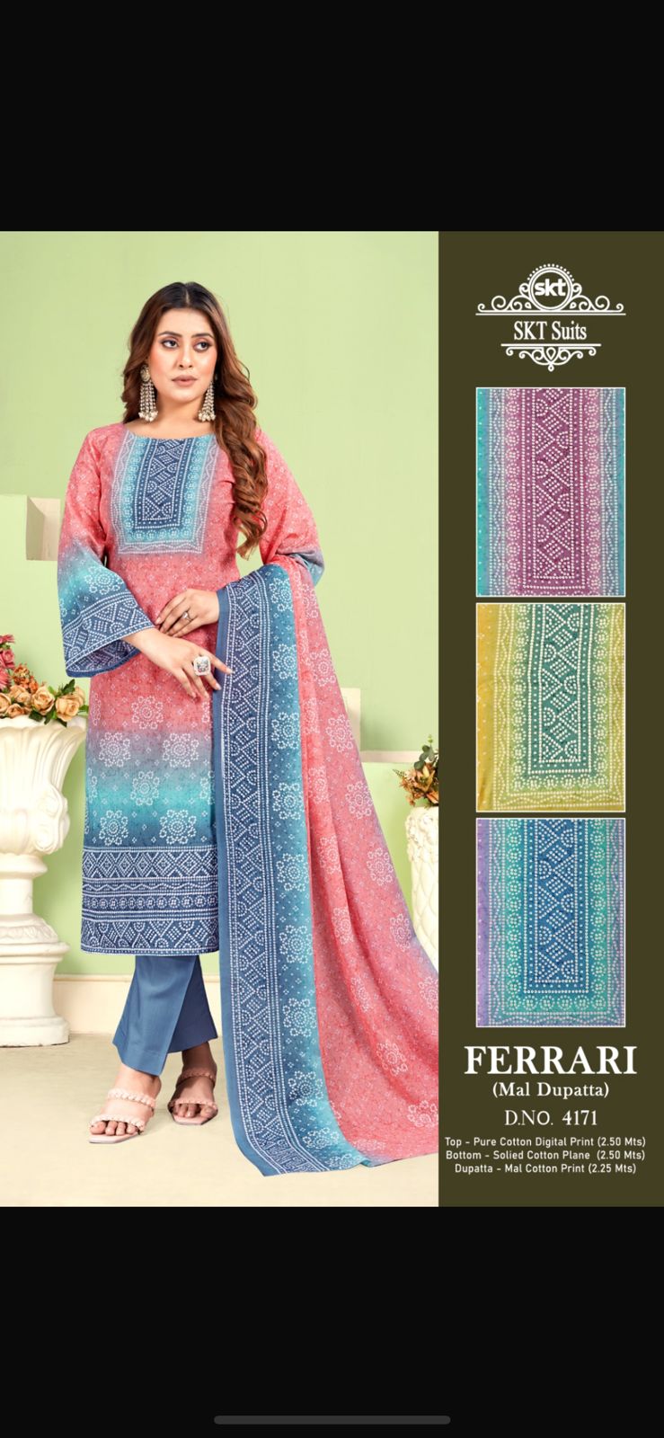 Ferrari 4171 Skt Cotton Dress Material Manufacturer