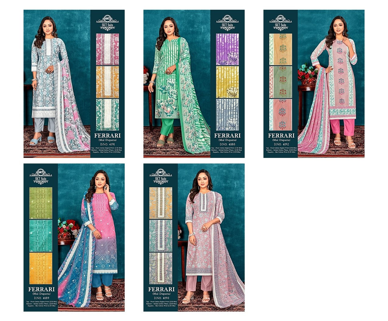 Ferrari Skt Cotton Dress Material Exporter