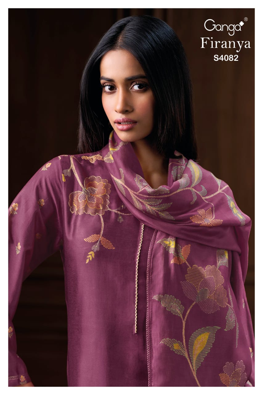 Firanya 4082 Ganga Premium Bemberg Plazzo Style Suits Wholesaler
