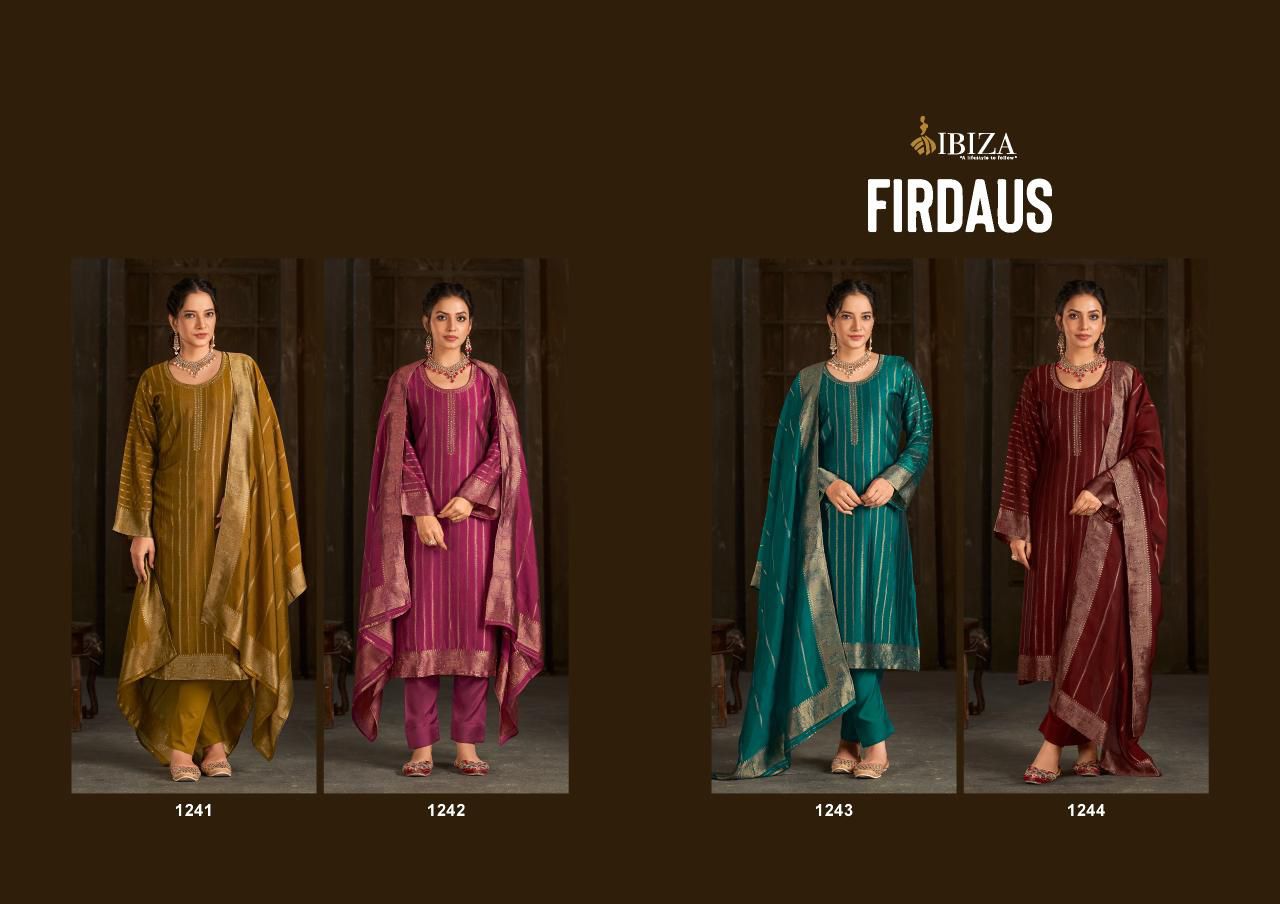 Firdaus Ibiza Banglori Silk Pant Style Suits Wholesaler