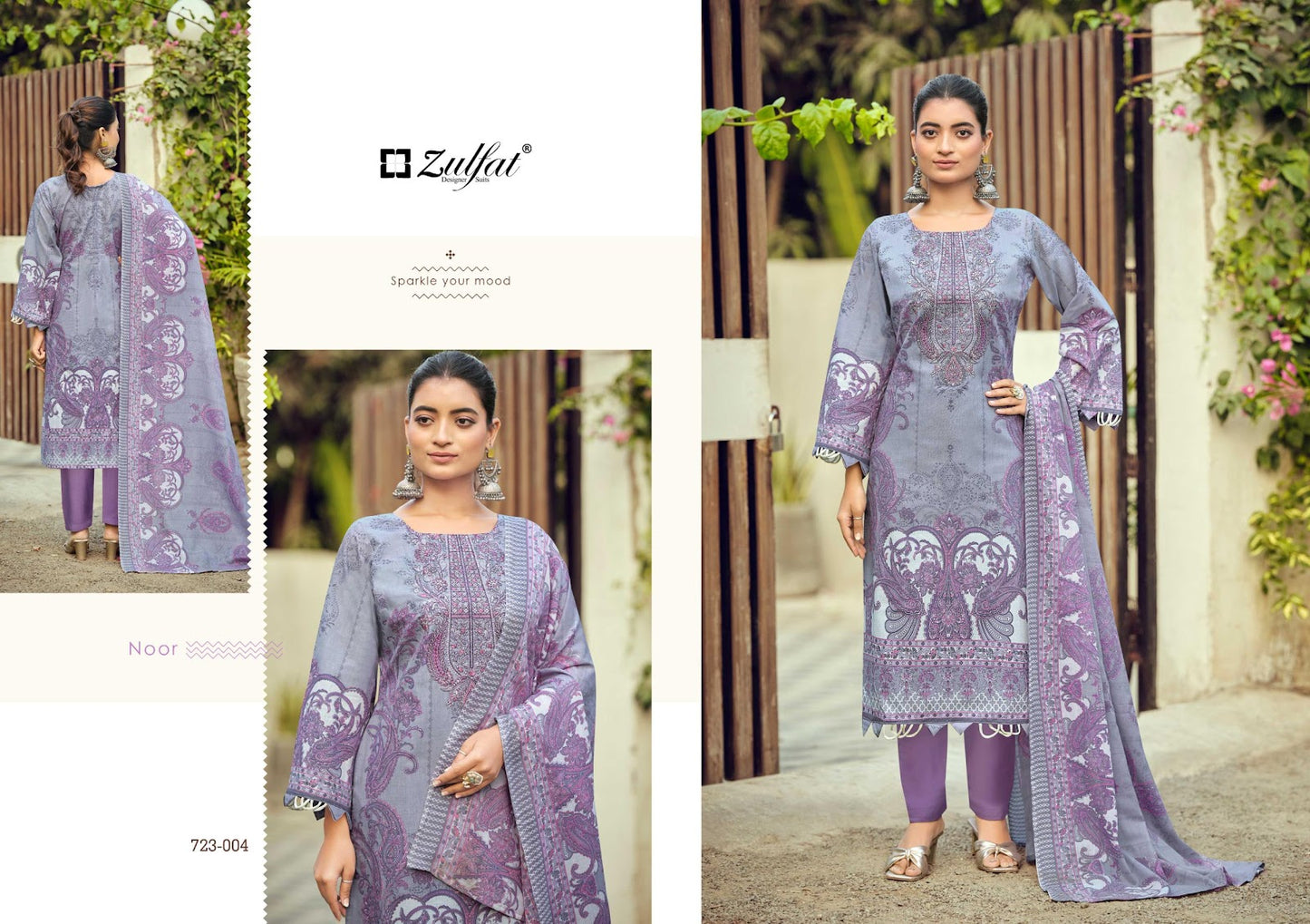 Firdaus Vol 2 Zulfat Designer Pure Cotton Karachi Salwar Suits Wholesale Price