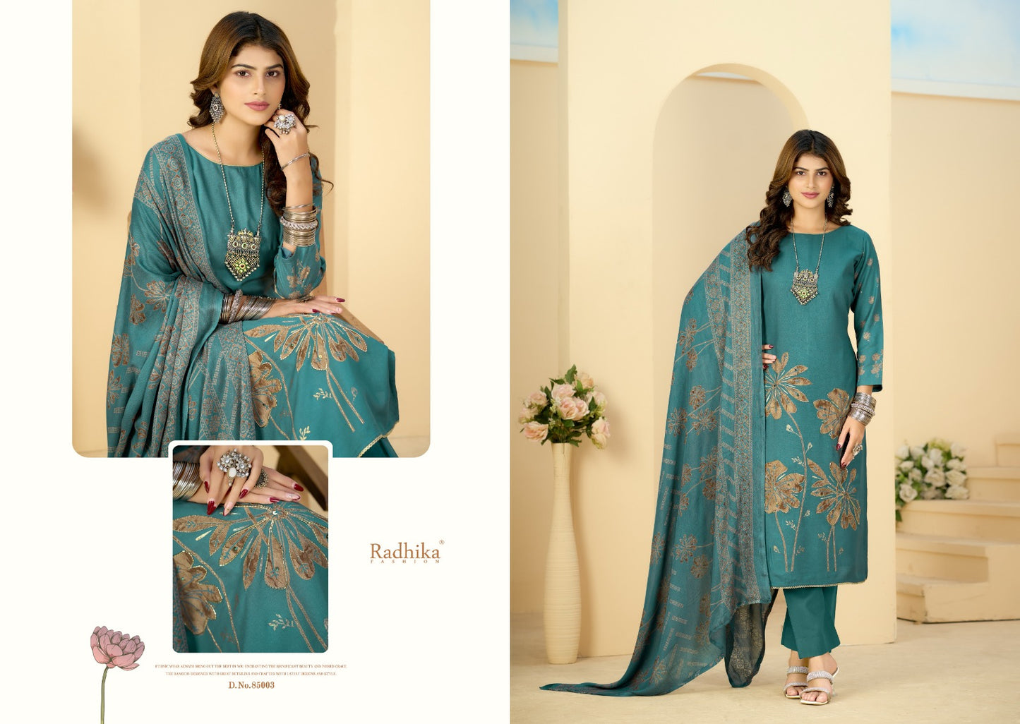 Firoza Vol 2 Radhika Fashion Azara Pure Viscose Karachi Salwar Suits Supplier Gujarat
