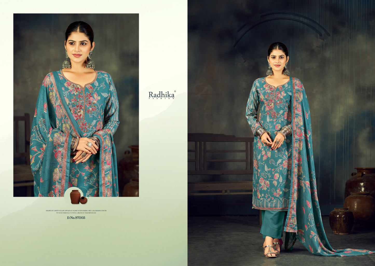 Firoza Vol 4 Radhika Fashion Azara Viscose Reyon Karachi Salwar Suits Wholesale Price