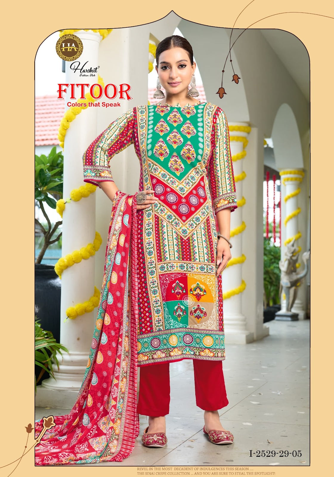Fitoor Harshit Fashion Viscose Reyon Karachi Salwar Suits Exporter Ahmedabad