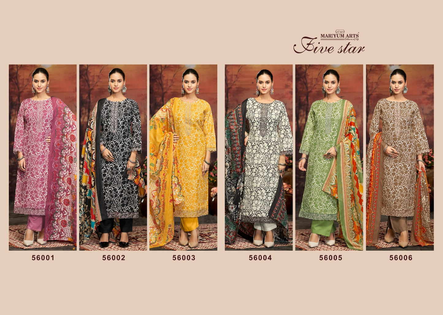 Five Star Mariyum Arts Soft Cotton Pant Style Suits Manufacturer