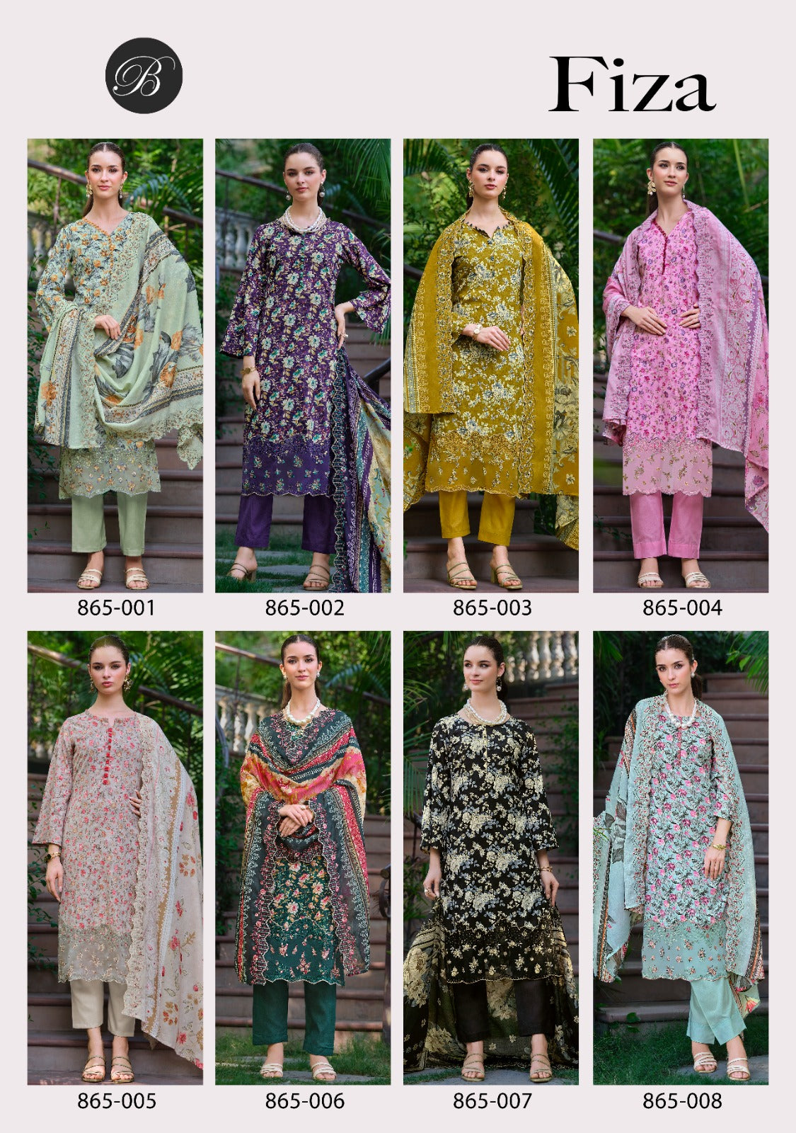 Fiza Belliza Designer Studio Cotton Karachi Salwar Suits Manufacturer India