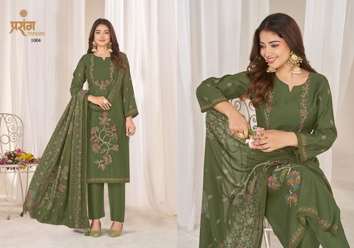 Fiza Ras Prasang Muslin Pant Style Suits Wholesaler Gujarat