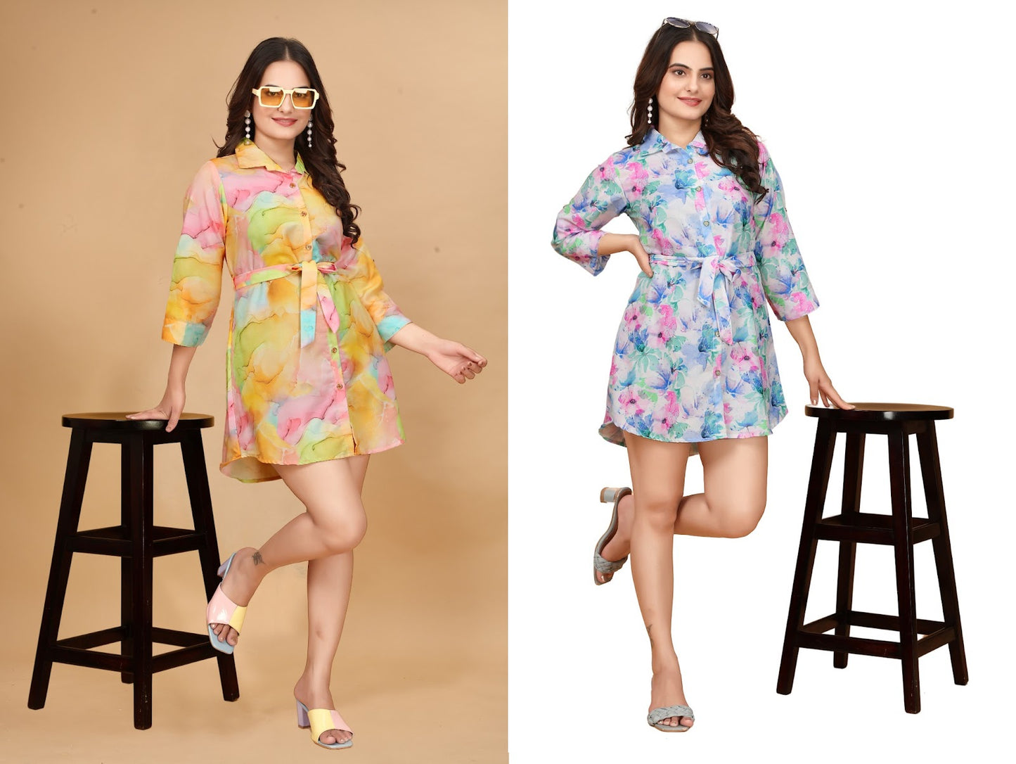 Floral Ruc Rayon Designer Long Top Supplier Ahmedabad