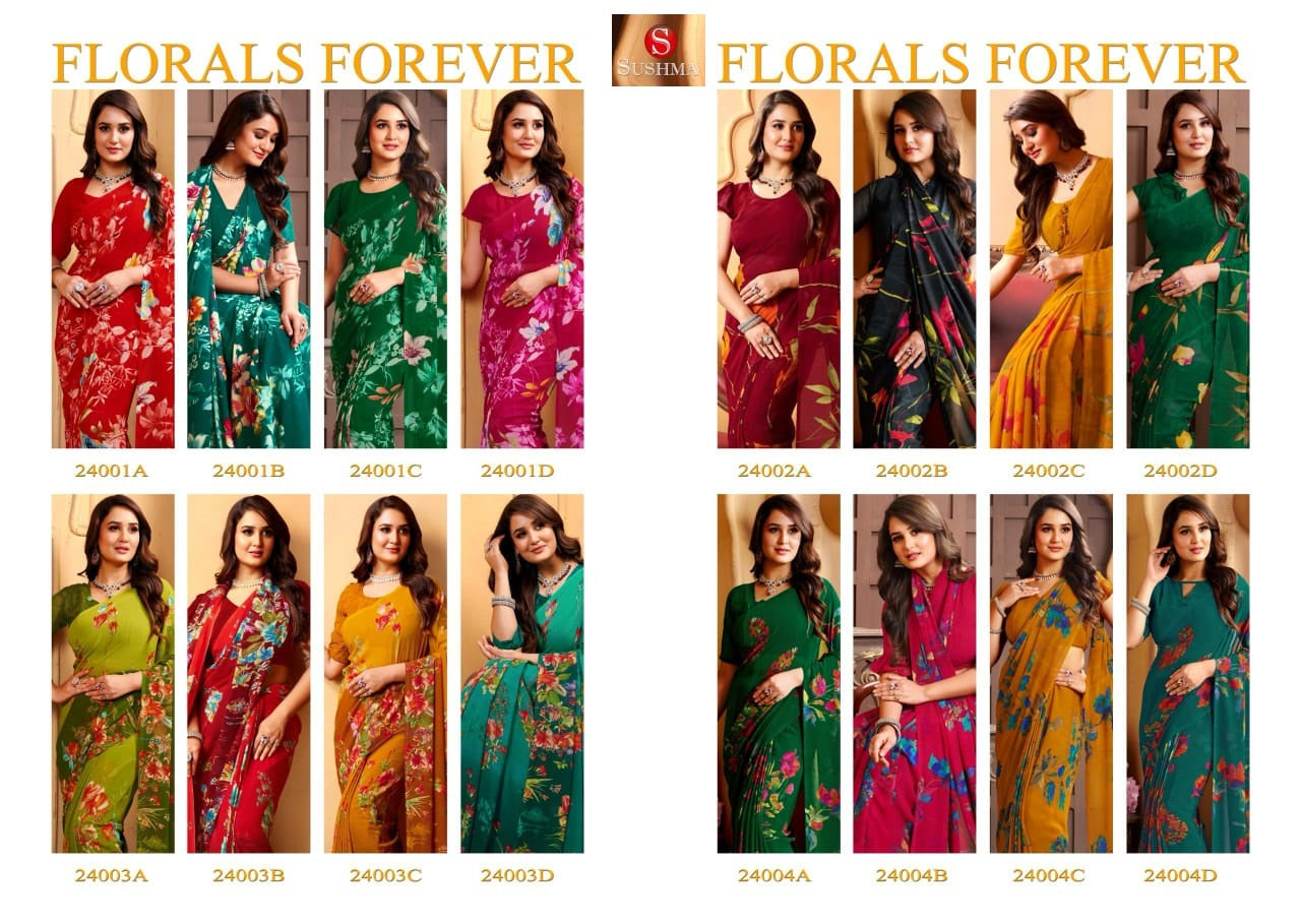 Florals Forever Sushma Weightless Sarees Wholesaler
