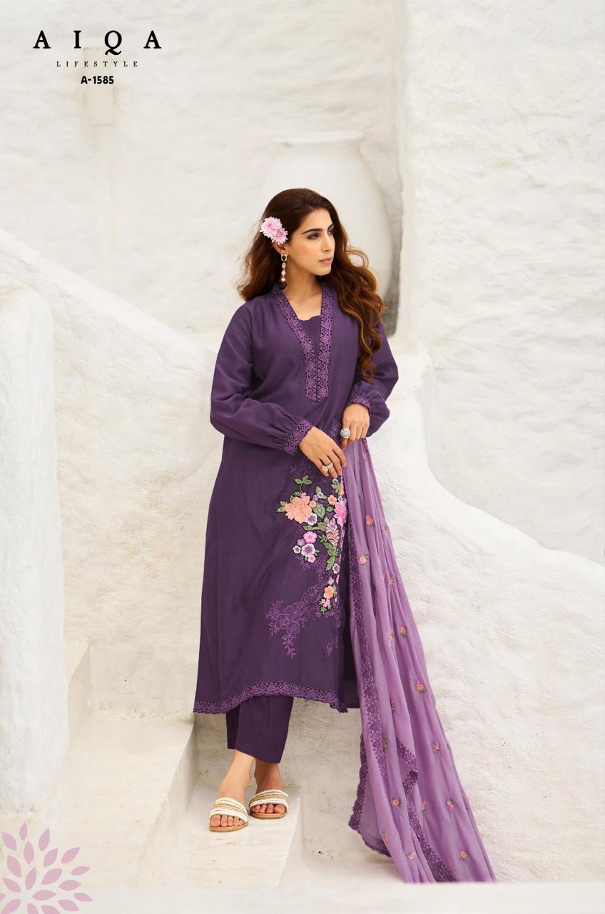 Florence Aiqa Pure Bemberg Plazzo Style Suits Manufacturer