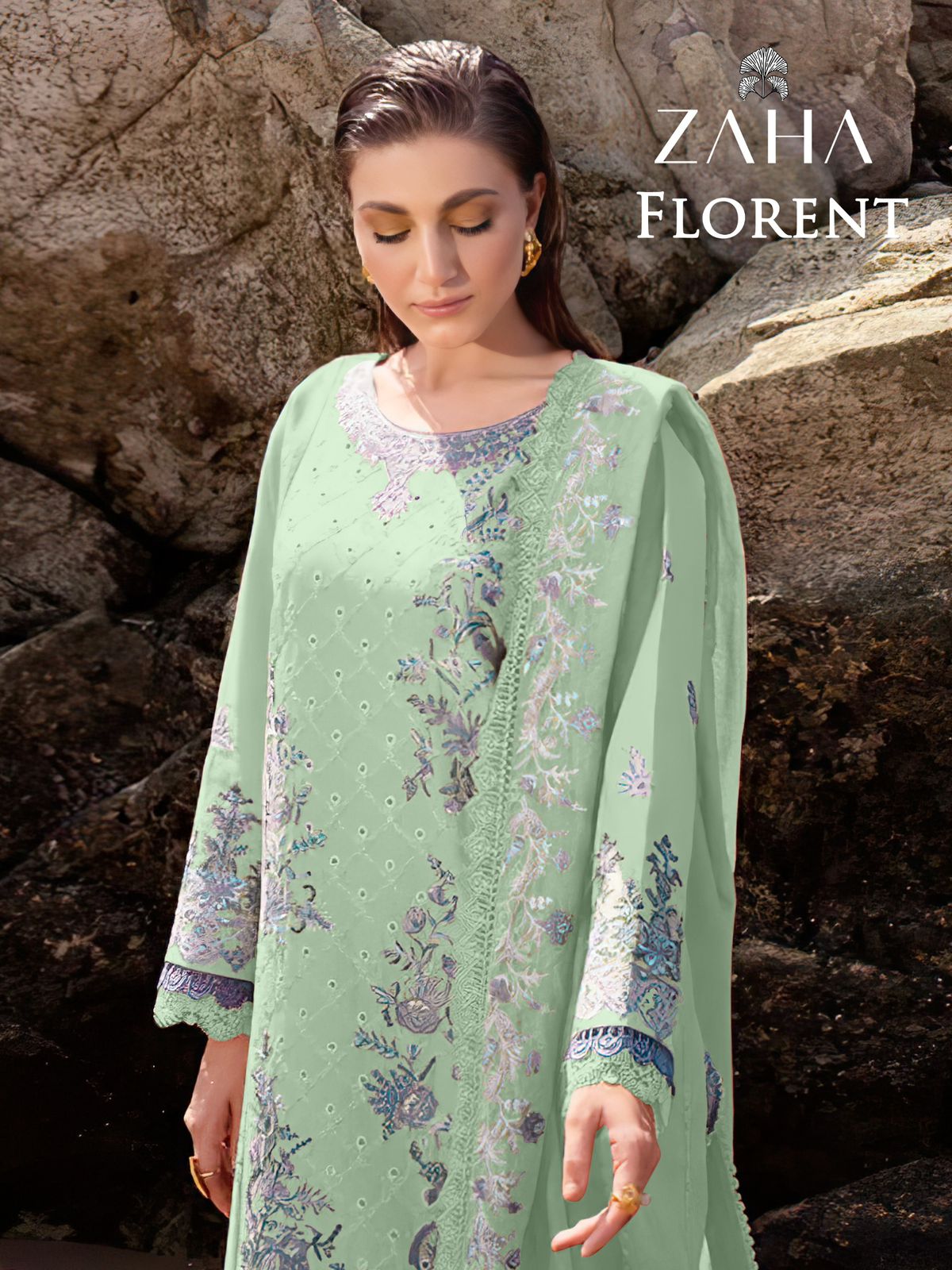 Florent 10296 Zaha Cambric Cotton Pakistani Salwar Suits