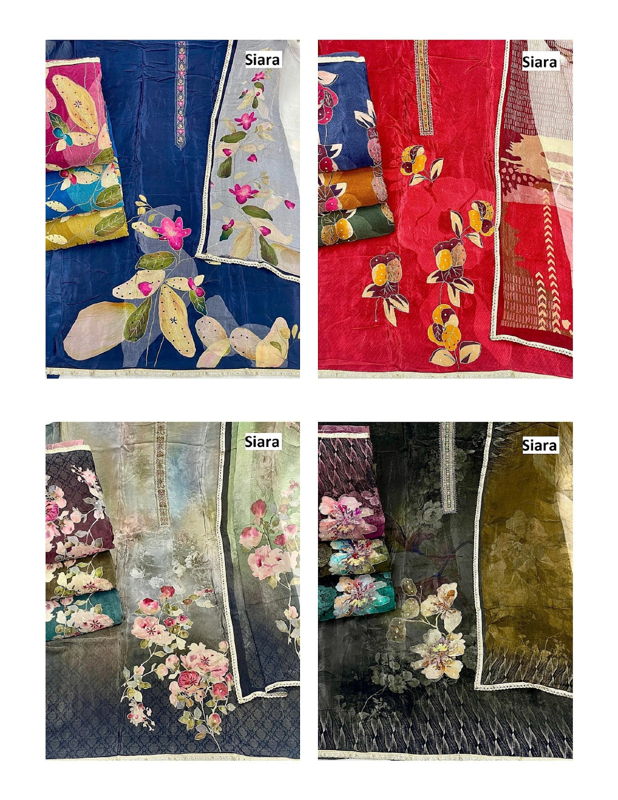 Flower Print 23 Siara Viscose Salwar Suits Exporter Ahmedabad
