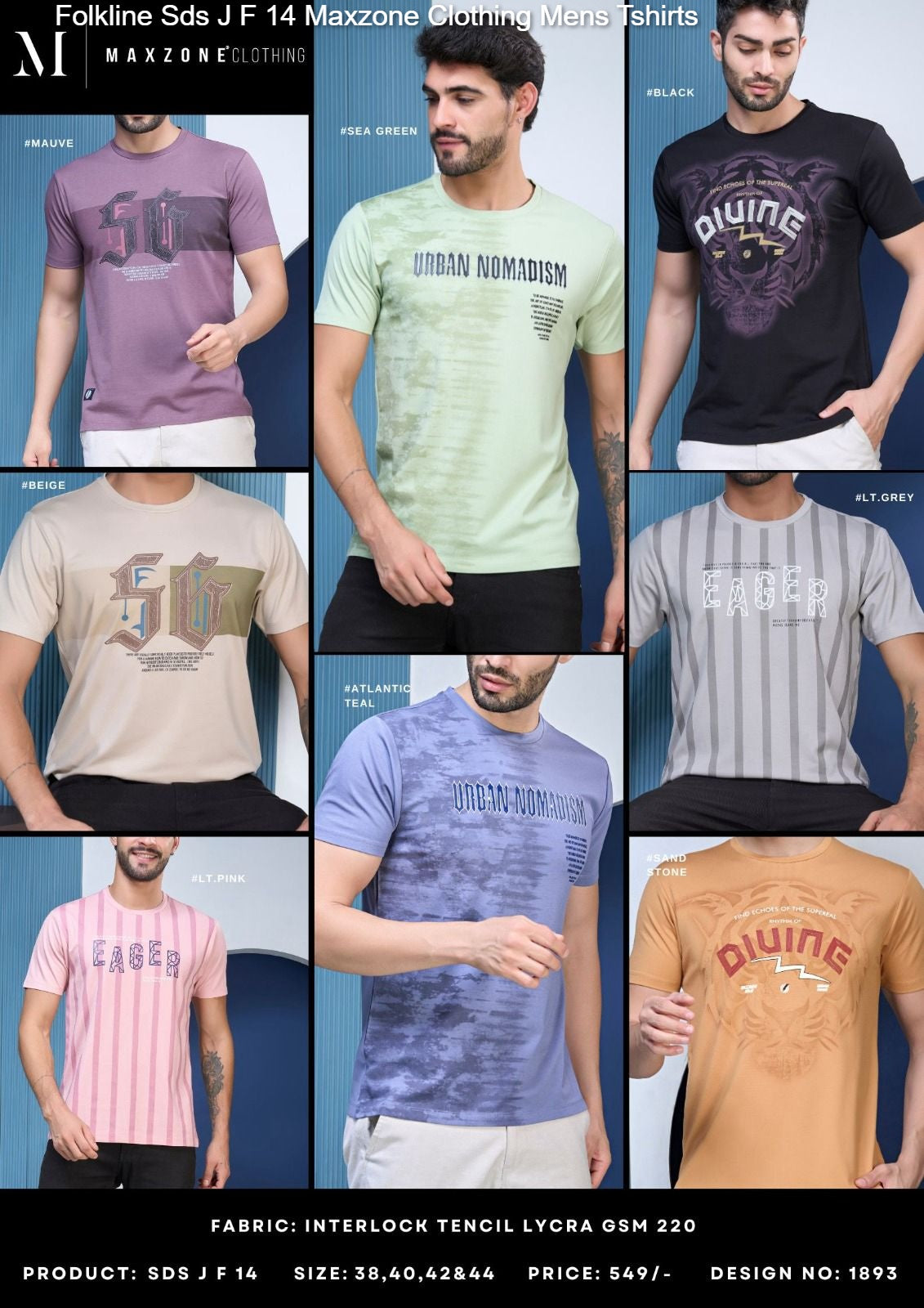 Folkline Sds J F 14 Maxzone Clothing Auto Stripes Mens Tshirts Supplier India