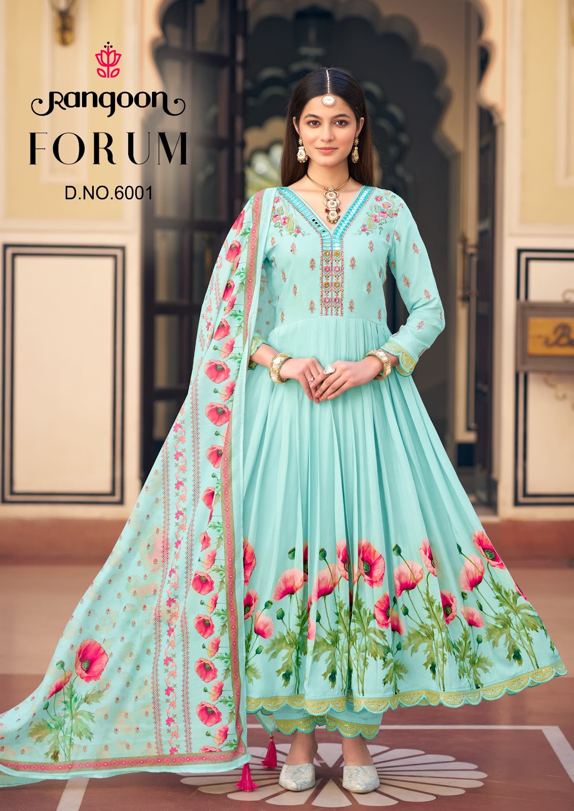 Forum Rangoon Pure Muslin Readymade Anarkali Suits Wholesaler Gujarat