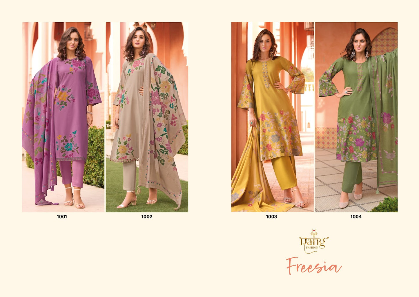 Freesia Rang Fashion Swiss Lawn Pant Style Suits Wholesaler