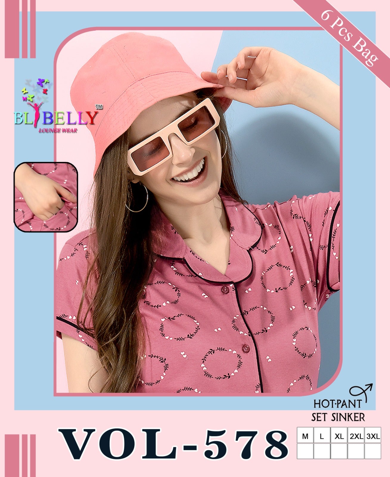 Front Open Vol 578 Belly Sinker Shorts Night Suits Exporter