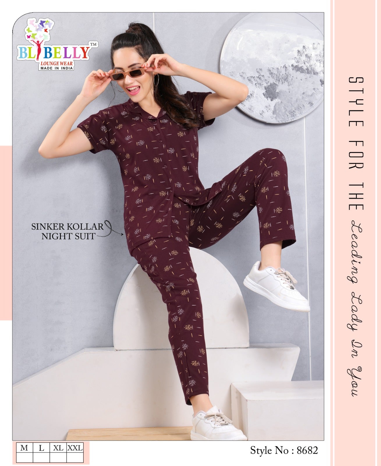 Front Open Vol 629 Belly Sinker Collar Night Suits Wholesaler Ahmedabad
