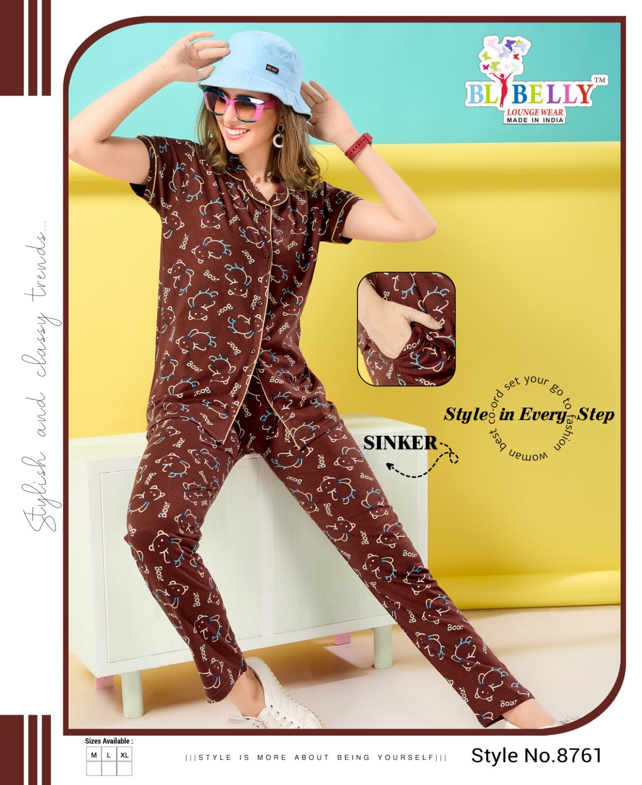 Front Open Vol 636 Belly Sinker Collar Night Suits Wholesale Rate