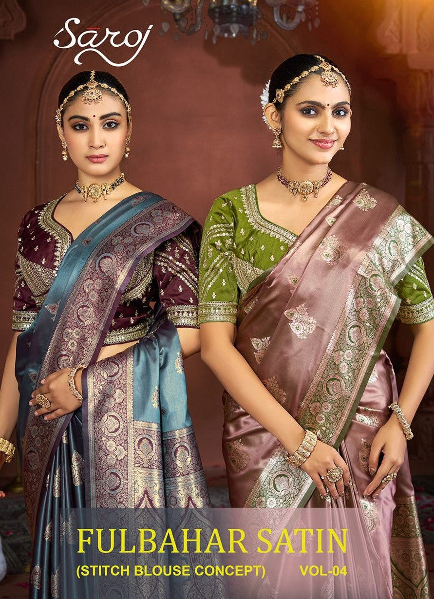 Fulbahar Satin Vol 4 Saroj Sarees Wholesaler Gujarat