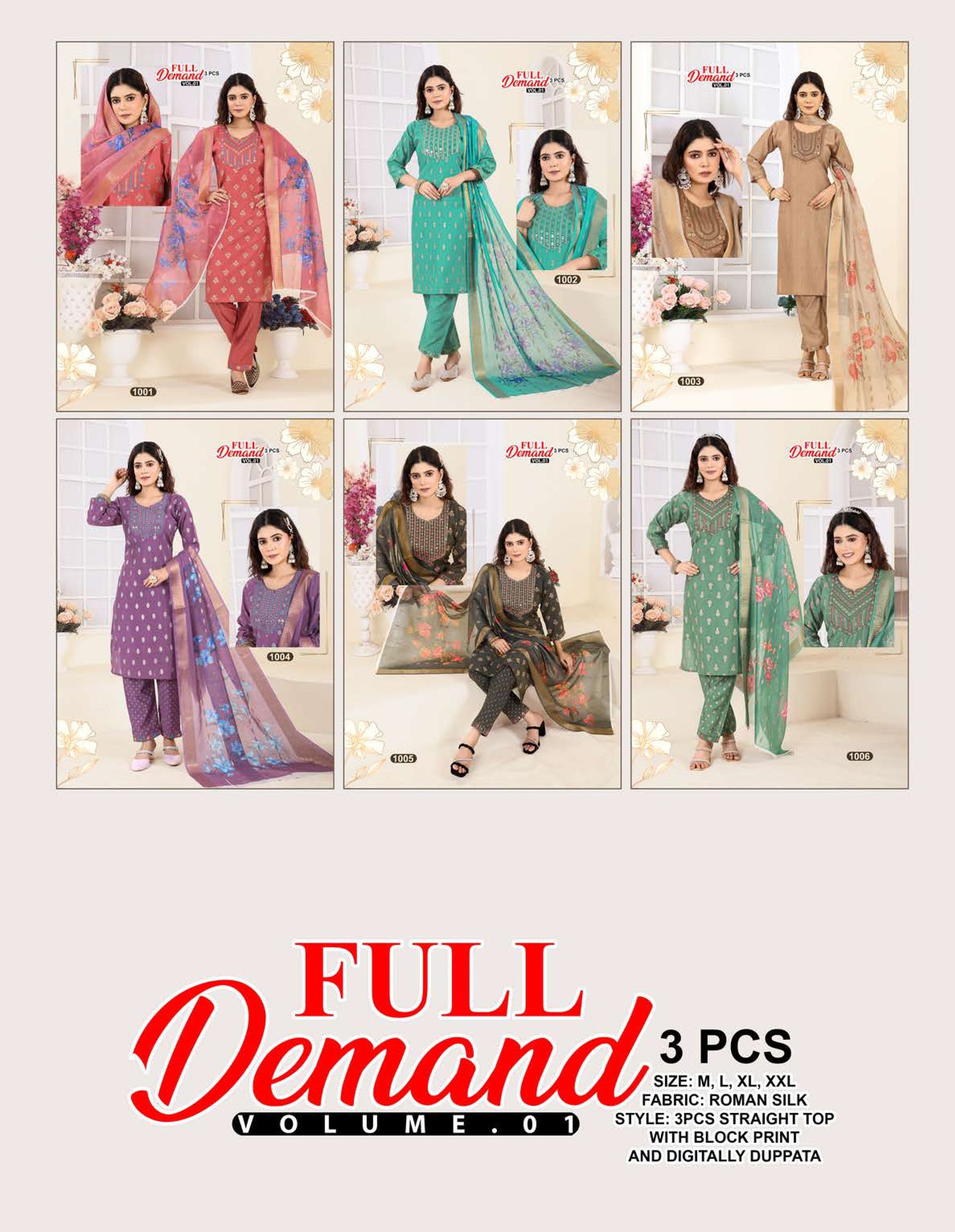 Full Demand Vol 1 Kavinay Roman Silk Readymade Pant Style Suits Exporter Ahmedabad