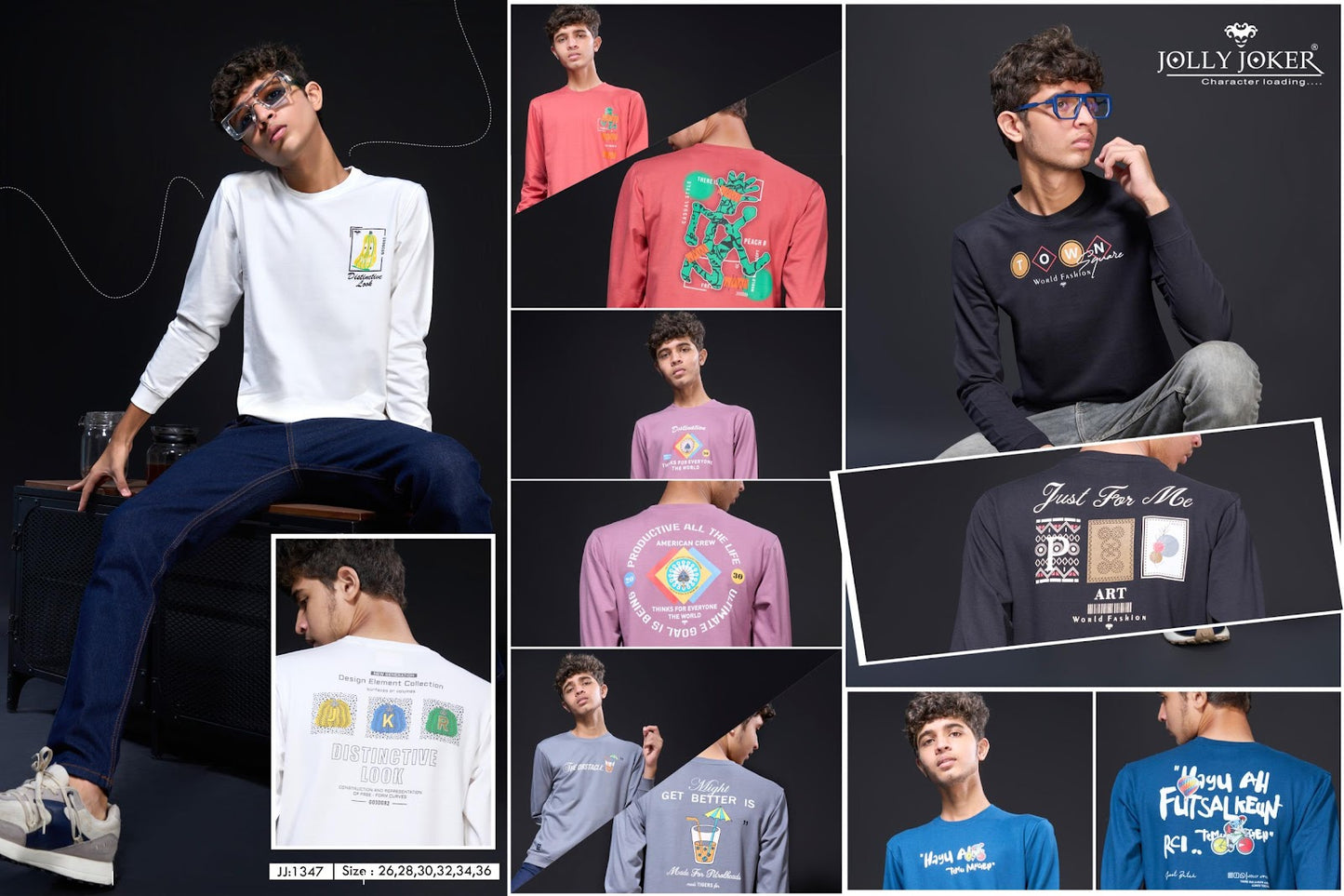 Full Sleeves 1347 Jolly Joker Looper Boys Tshirt Manufacturer India