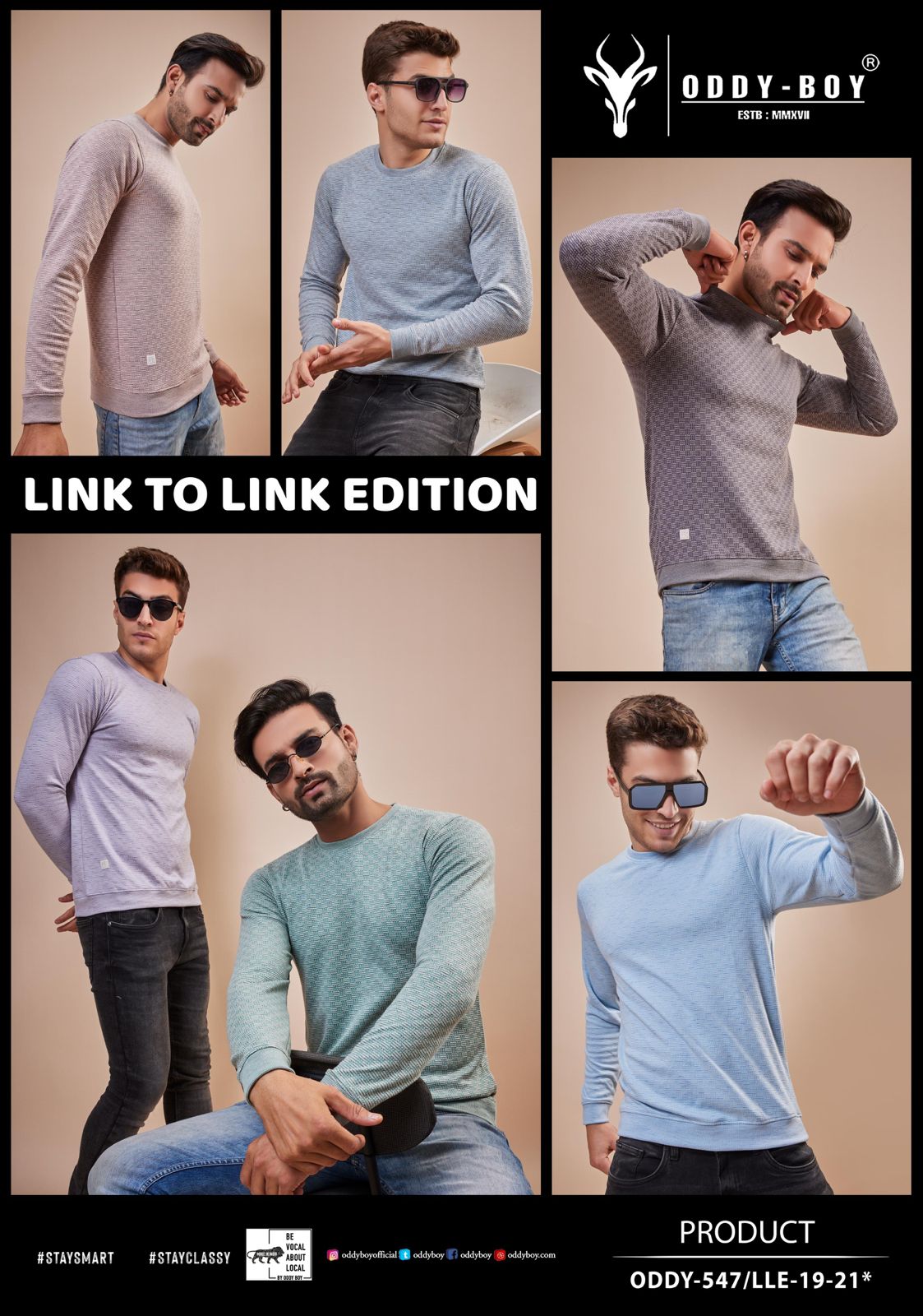 Full Sleeves 547 Oddy Boy Jacquard Mens Tshirts Exporter