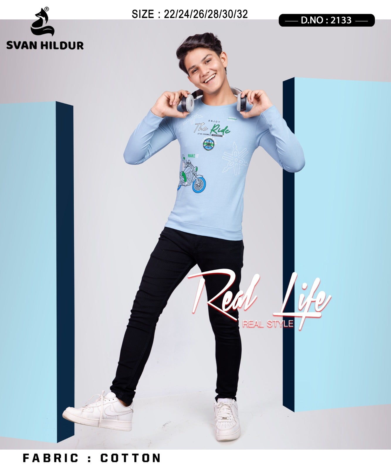 Full Sleeves Design No 2133 Svan Hildur Cotton Boys Tshirt Manufacturer Ahmedabad