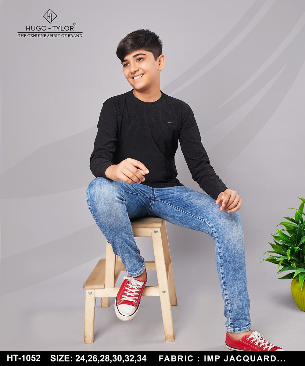 Full Sleeves Ht 1052 Hugo Tylor Imported Boys Tshirt Manufacturer Gujarat