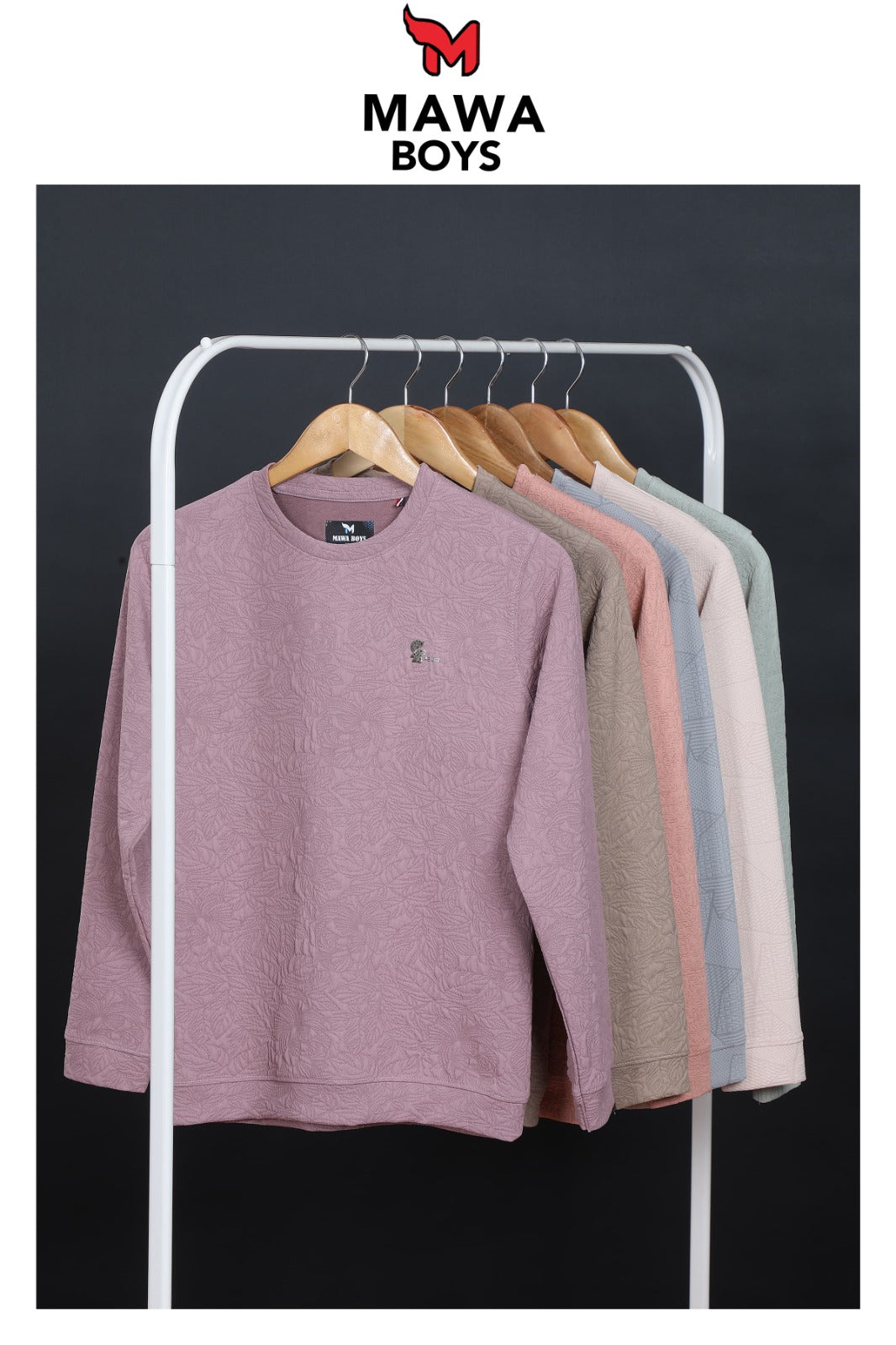 Full Sleeves Mb 213 Mawa Jacquard Boys Tshirt Supplier India