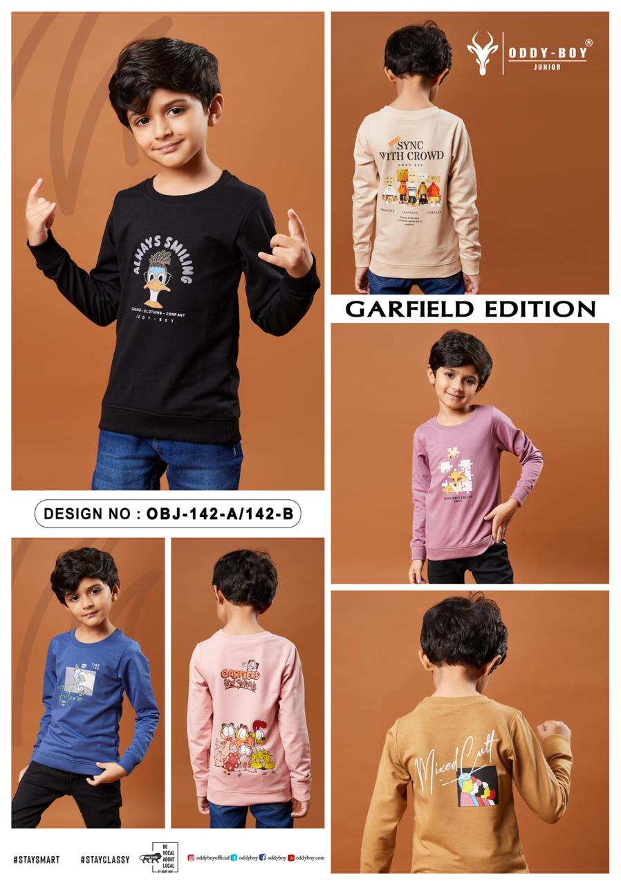Full Sleeves Obj 142 Ab Oddy Boy Lycra Looper Boys Tshirt Wholesale Price