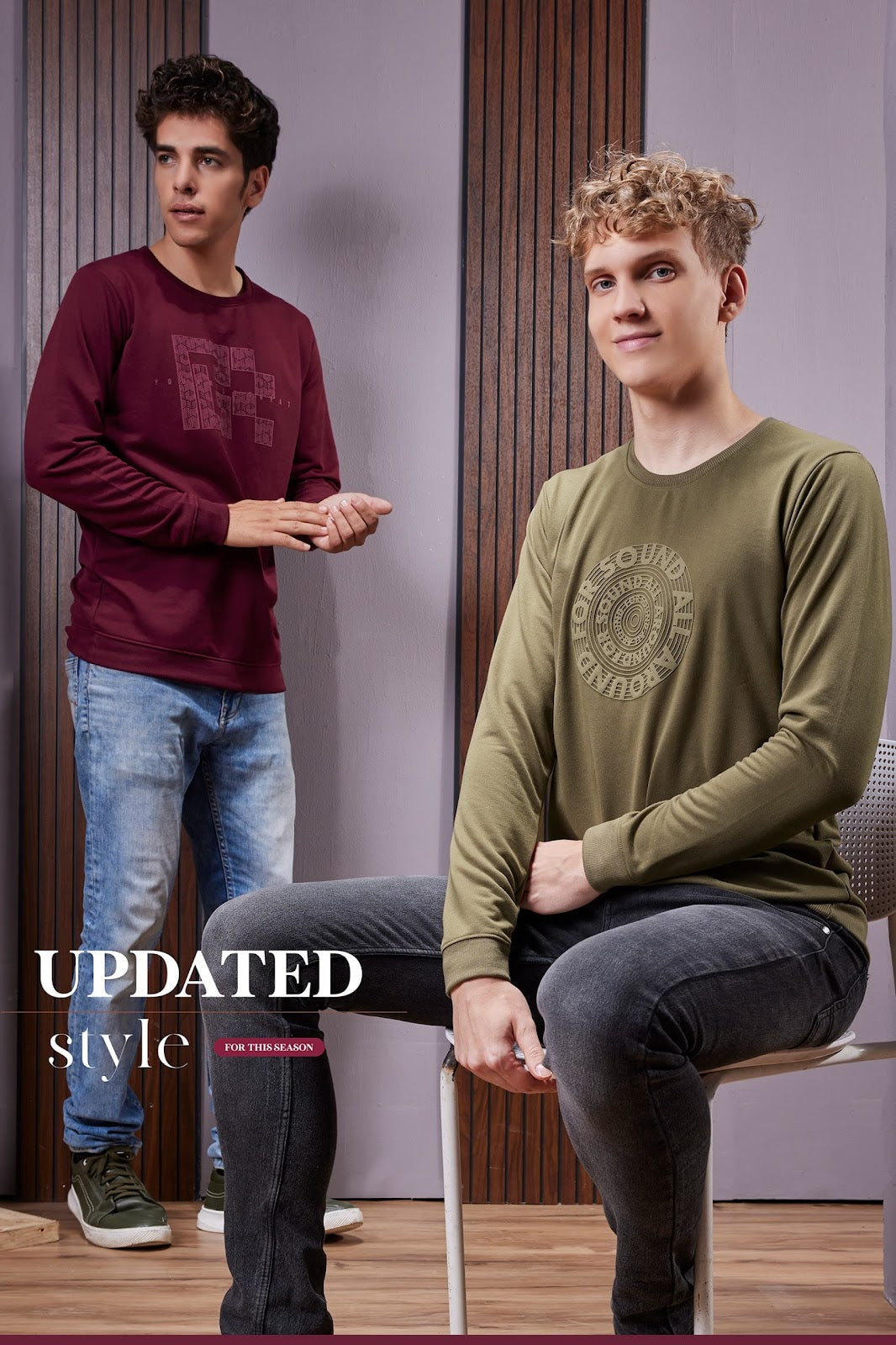 Full Sleeves Vol No 5725 Eversince Looper Mens Tshirts Wholesaler