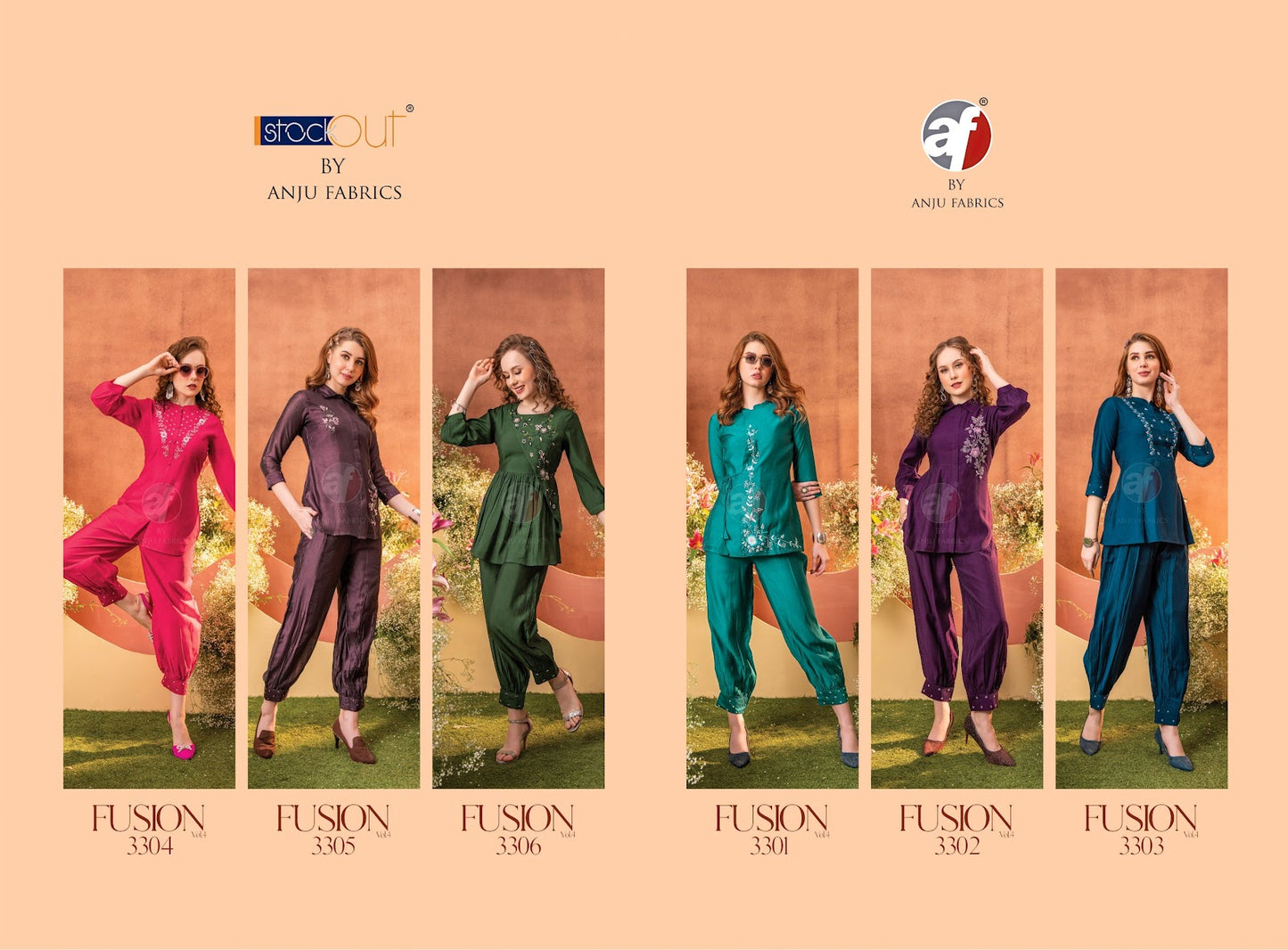 Fusion Vol 4 Af Viscose Nylon Co Ord Set Manufacturer Gujarat