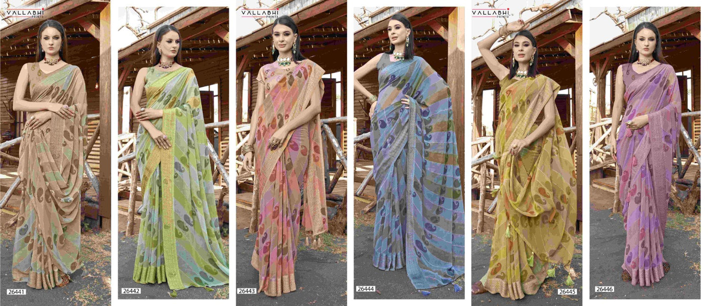 Gagan Vol 5 Vallabhi Prints Georgette Sarees
