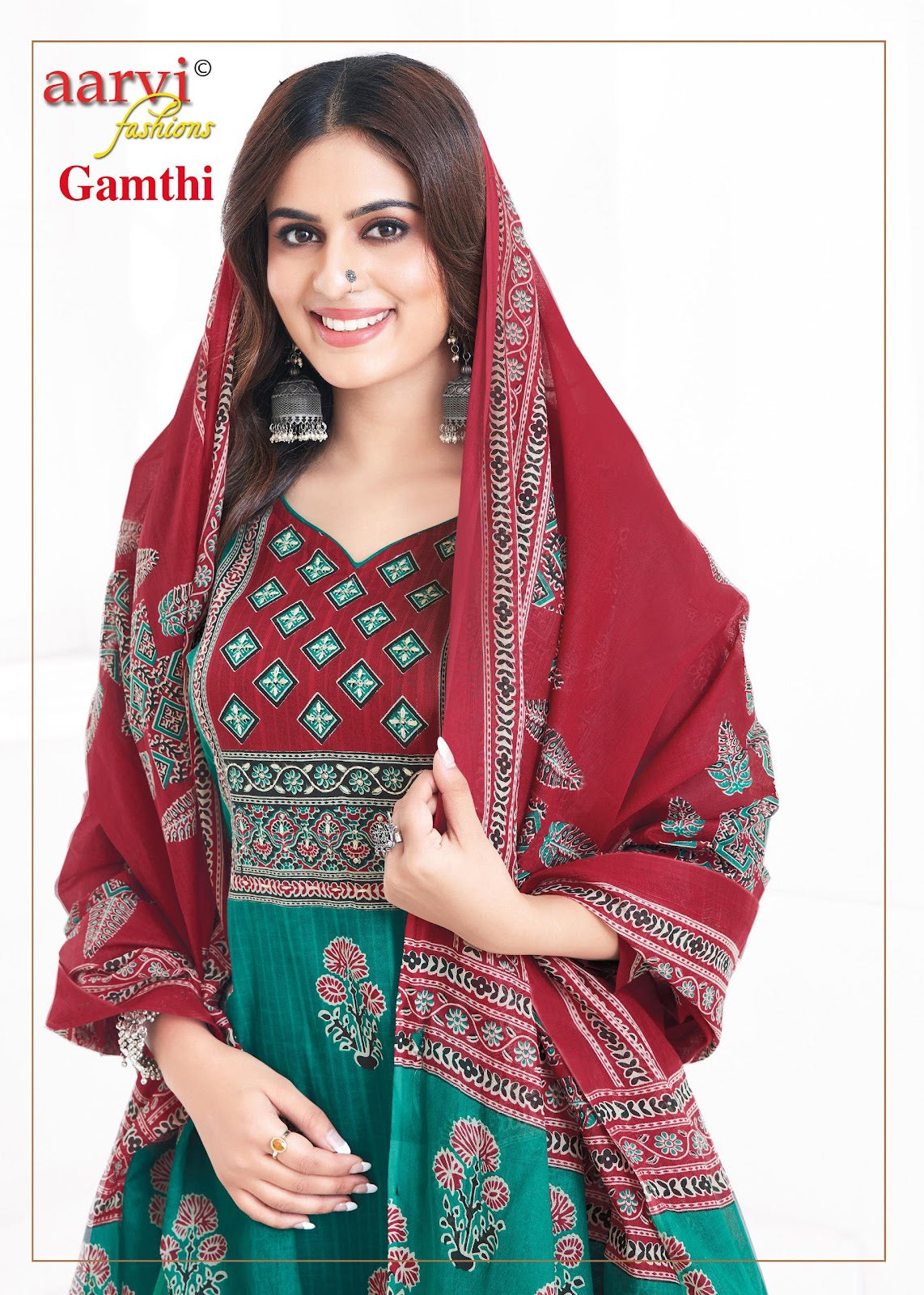 Gamthi Vol 8 Aarvi Fashions Readymade Cotton Pant Suits Wholesale Price