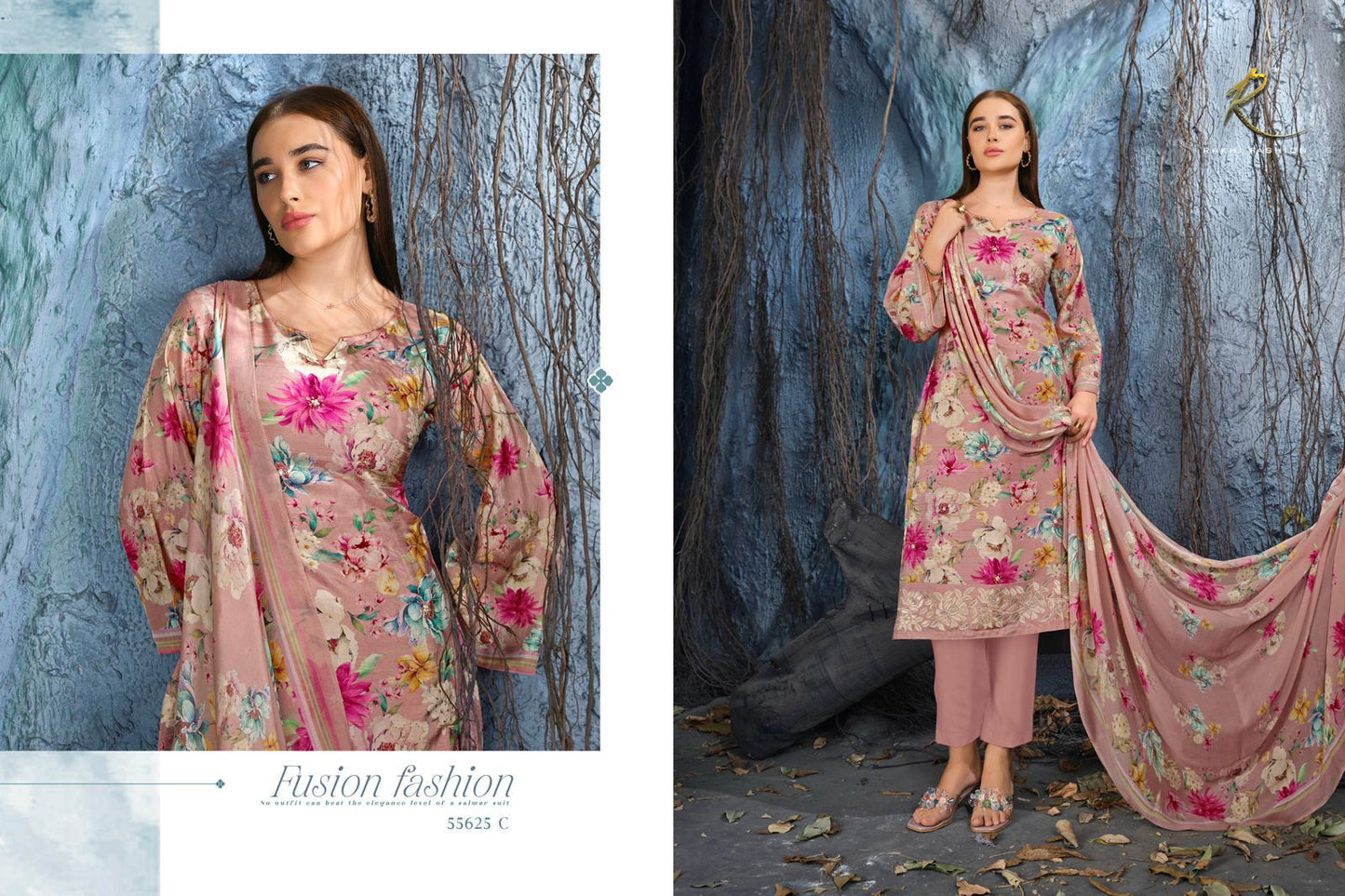 Garden Of Blossoms Rakhi Fashion Pure Bemberg Pant Style Suits Wholesaler