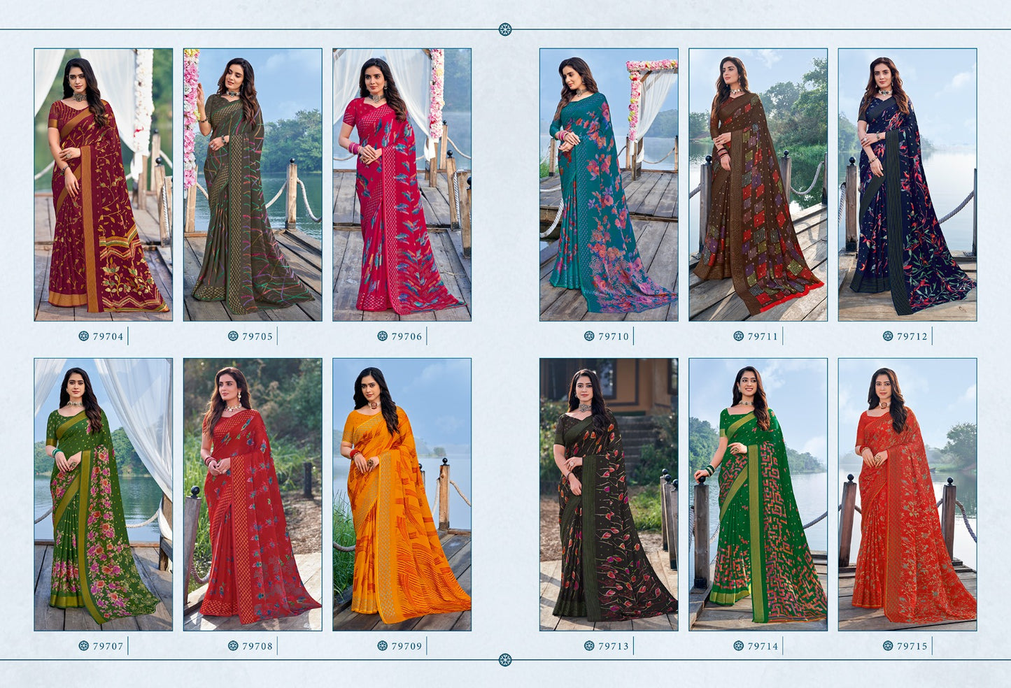 Garishma Vipul Chiffon Sarees Wholesale Price