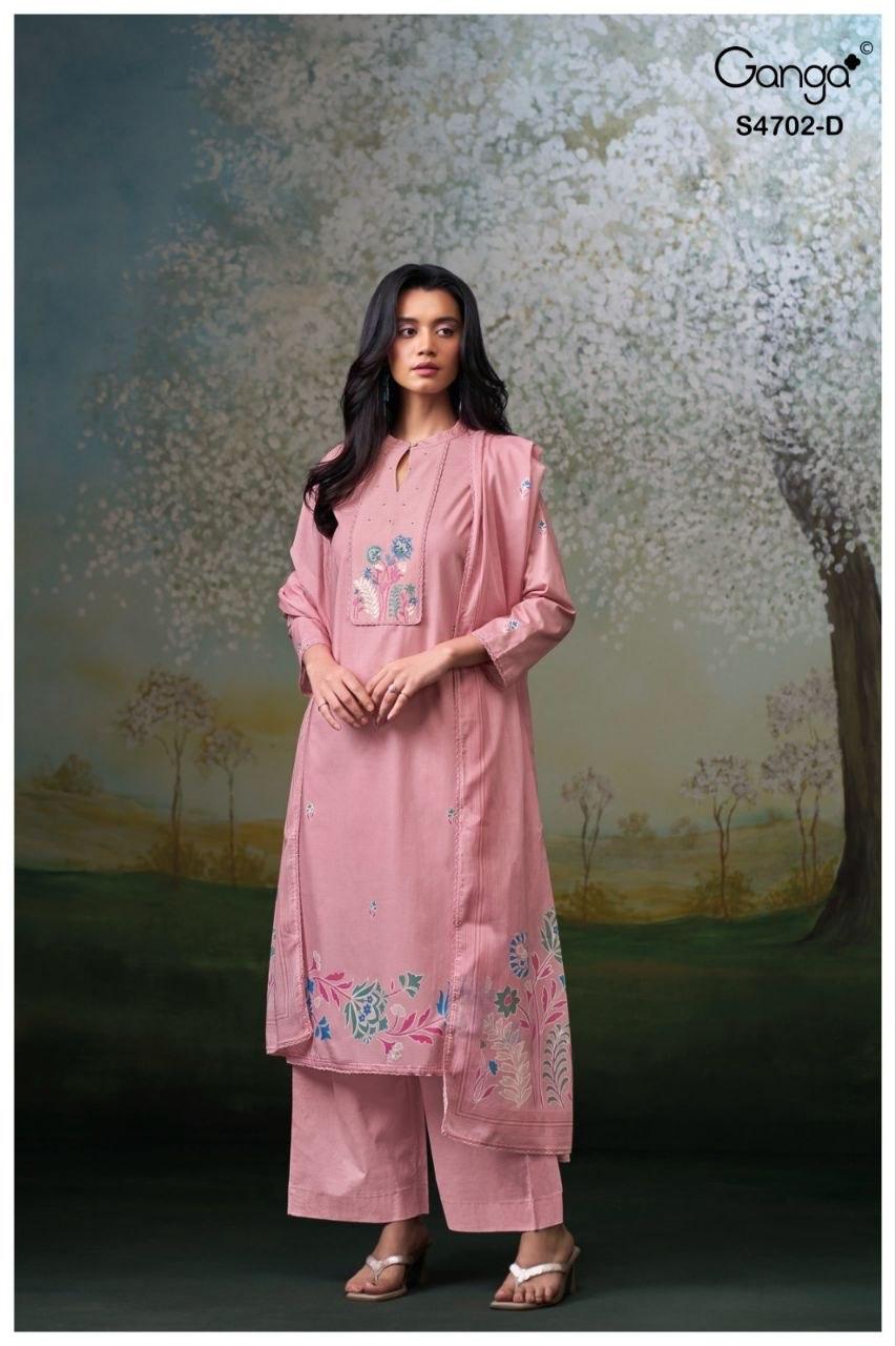 Garvika S4702 Ganga Cotton Pant Style Suits Wholesaler Gujarat