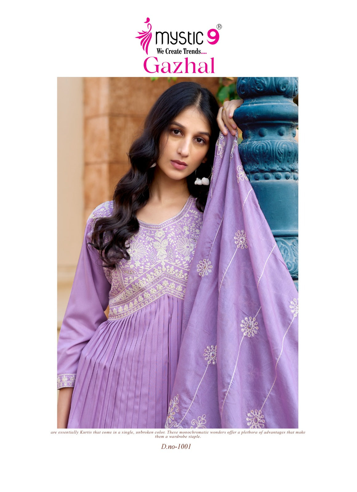 Gazhal Vol 1 Mystic 9 Italian Viscose Readymade Pant Style Suits Wholesaler Ahmedabad