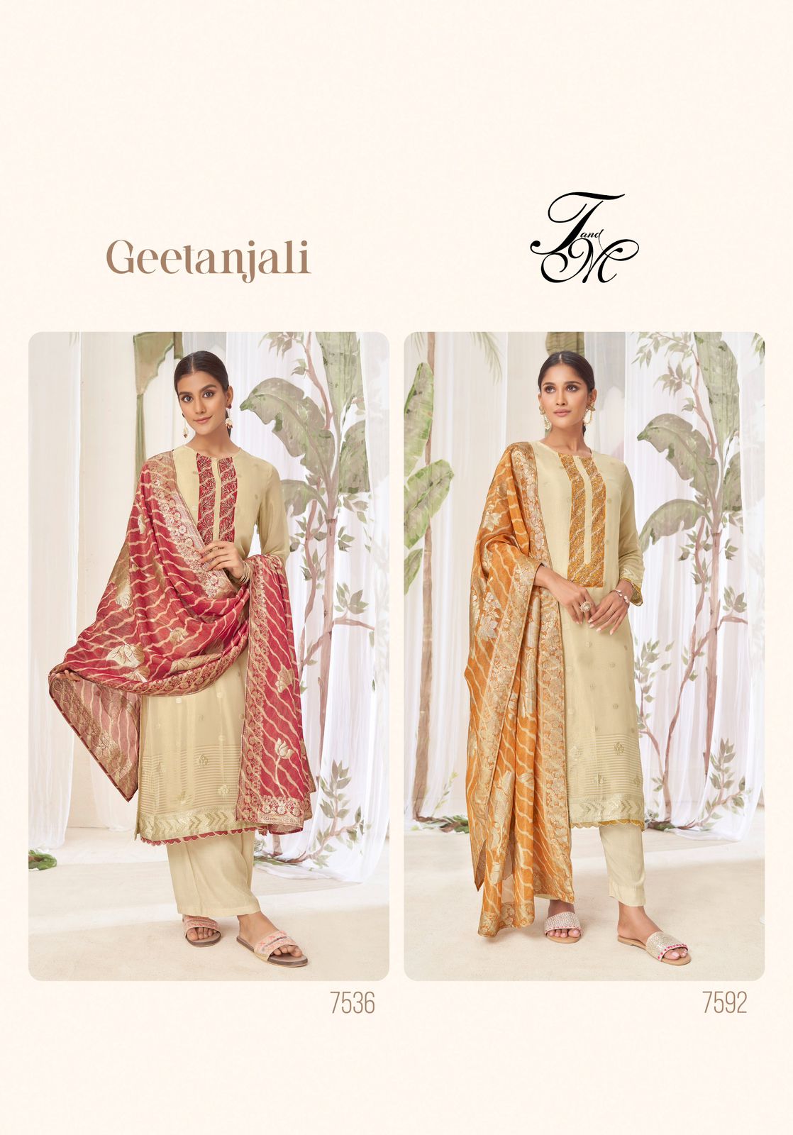Geetanjali Tm Jacquard Pant Style Suits Manufacturer