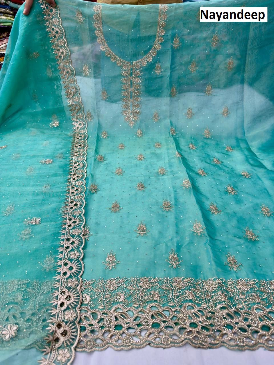 Geetika Nayandeep Silk Salwar Suits Supplier India