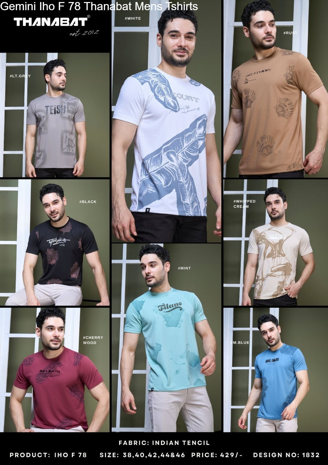 Gemini Iho F 78 Thanabat Tencil Mens Tshirts Supplier Ahmedabad