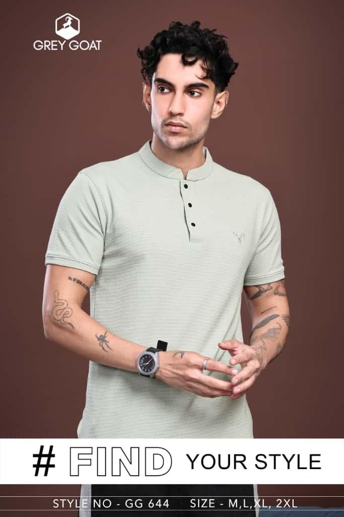 Gg 644 Grey Goat Bosh Knit Mens Tshirts Manufacturer Gujarat