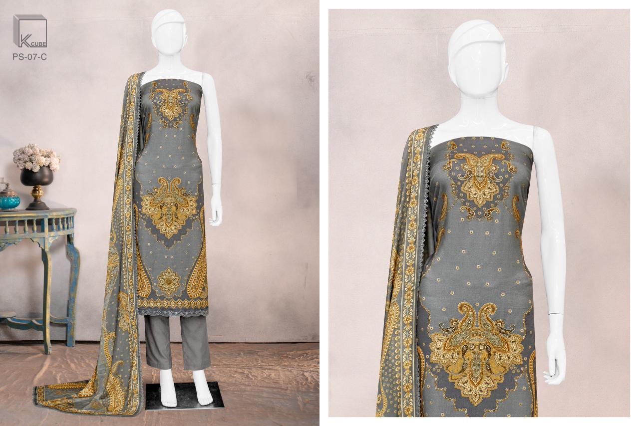 Ghazal Ps 7 K Cube Pashmina Suits Manufacturer Ahmedabad