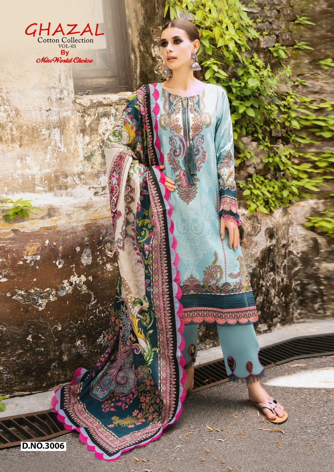 Ghazal Vol 3 Cotton Collection Miss World Choice Karachi Salwar Suits Wholesaler